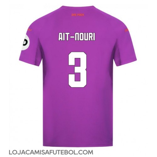 Camisa de Futebol Wolves Rayan Ait-Nouri #3 Equipamento Alternativo 2024-25 Manga Curta